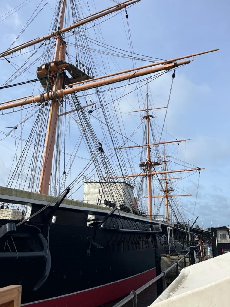 HMS Warrior at Portsmouth Historic Dockyard from the historic EC Cleaners archive